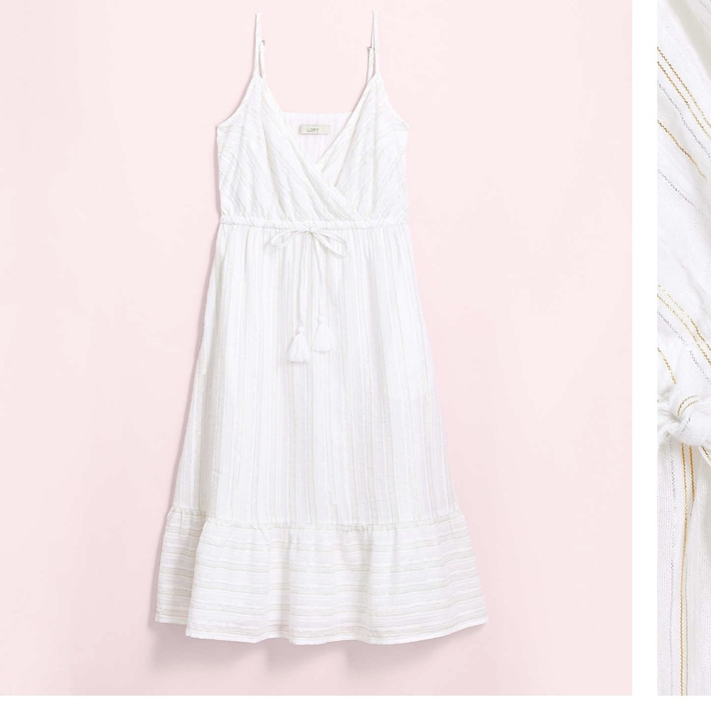 Shimmer Stripe Strappy Pocket Dress